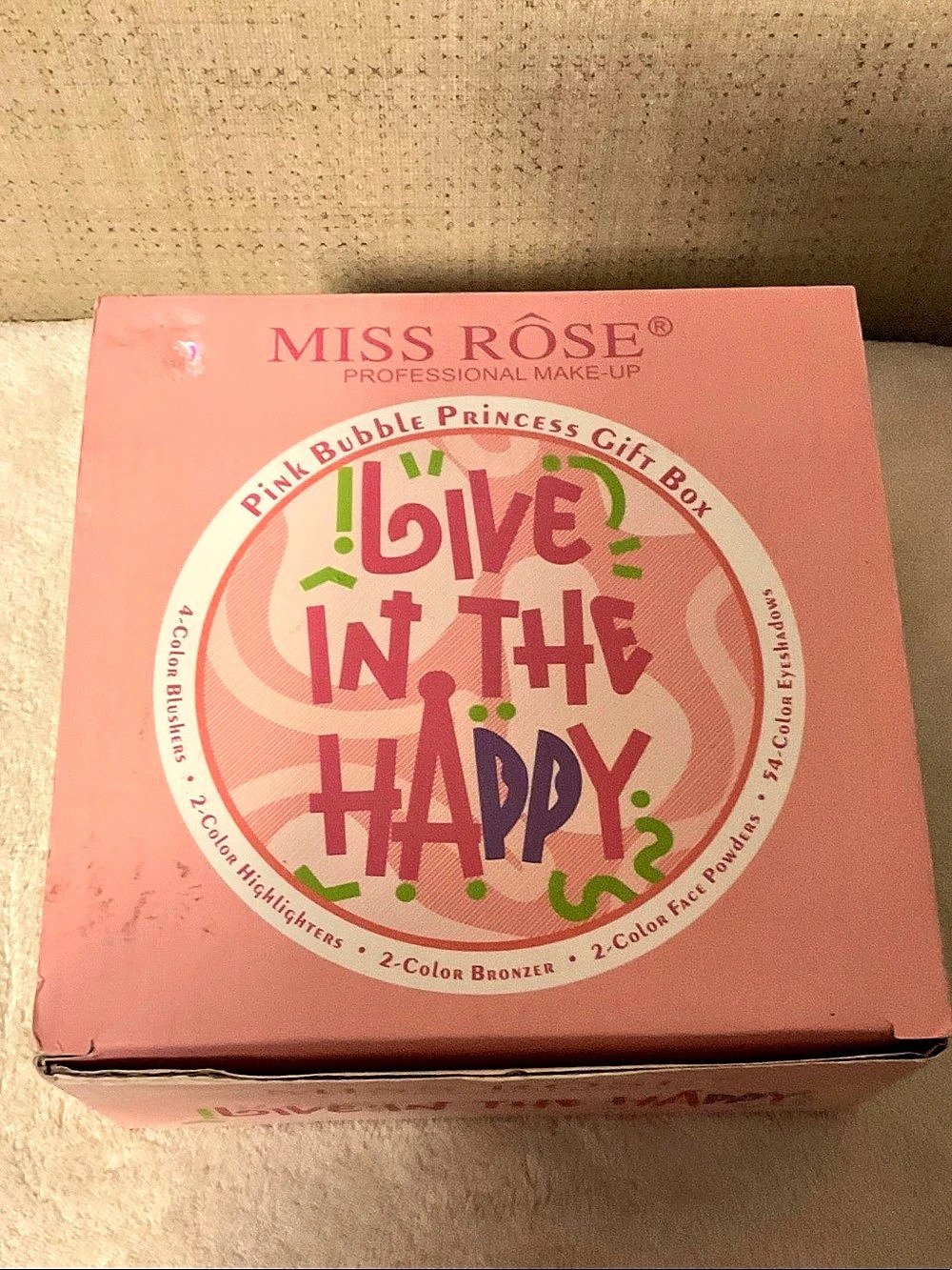Miss Rose I Love In The Happy Pink Bubble Princess Gift Box Eyeshadow Palette